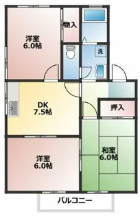ホープタウン【2階】の間取り