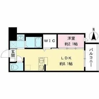 リアコート長瀬【1階】の間取り