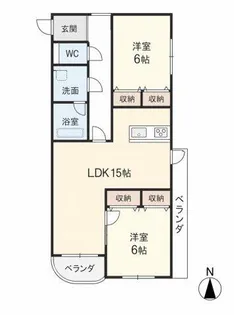 天王橋レジデンス【304号室】の間取り