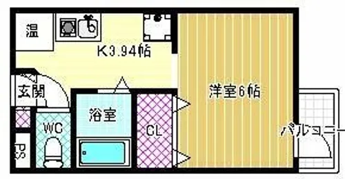 JPアパートメント柏原【3階】の間取り