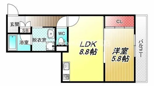 EIJU八尾本町【1階】の間取り