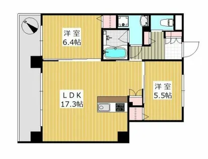 ボヌール博多【11階】の間取り