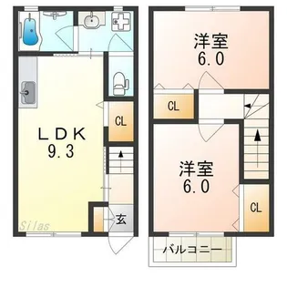 アビターレ【1階】の間取り