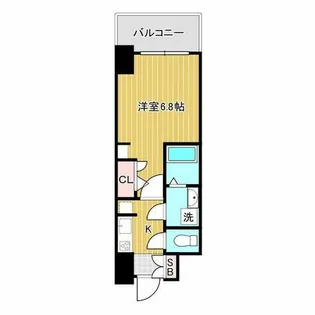 S-RESIDENCE難波大国町Uno【2階】の間取り