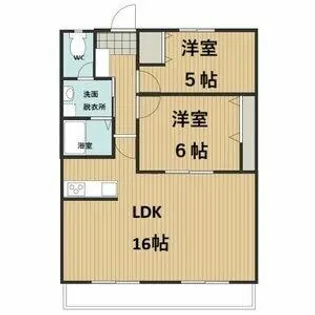 明宝マンション【2階】の間取り