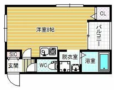 ウェルテラス天王寺【302号室】の間取り