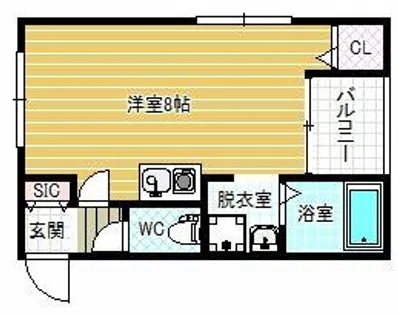 ウェルテラス天王寺【302号室】の間取り