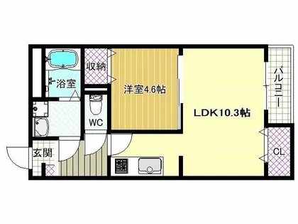 アレグリア藤井寺【3階】の間取り