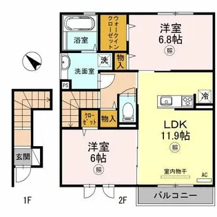 サニーコート加佐【2階】の間取り