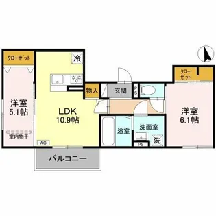 メゾン ド ソルテ A棟【2階】の間取り