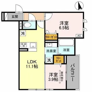 メゾン ド ソルテ B棟【3階】の間取り
