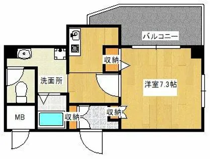 ディナスティ長居公園南【8階】の間取り