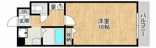 大阪府箕面市粟生間谷西3丁目【マンション】の間取り