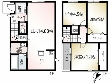 福岡県北九州市門司区寺内2丁目【一戸建】の間取り