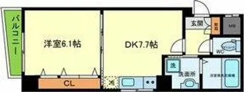 日興桜川ハイツ【4階】の間取り