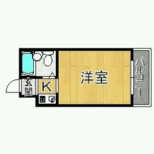 アインス蒲生【4階】の間取り