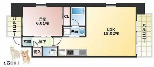 プレジオ今福鶴見【8階】の間取り