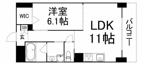 大阪府大阪市天王寺区大道2丁目【マンション】の間取り