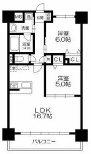 大阪府大阪市浪速区日本橋東2丁目【マンション】の間取り