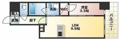 RJRプレシア南堀江【11階】の間取り