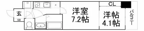 セレニテ本町エコート【3階】の間取り