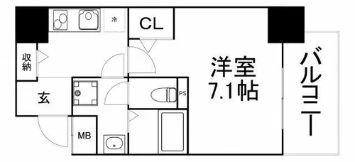 大阪府大阪市中央区上本町西4丁目【マンション】の間取り