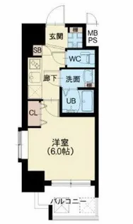 スプランディッド阿倍野【5階】の間取り