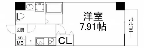 大阪府大阪市北区大淀中3丁目【マンション】の間取り