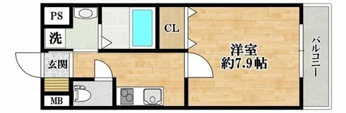 サニーコート藤井寺【403号室】の間取り