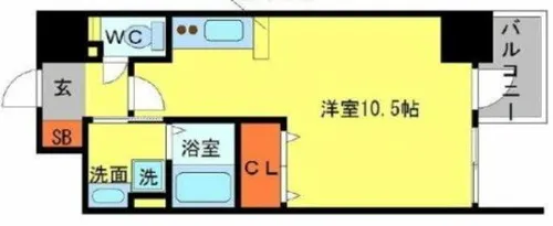 大阪府大阪市西区本田2丁目【マンション】の間取り