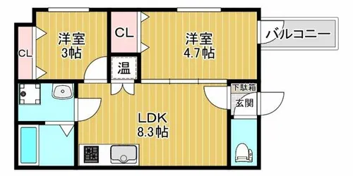 I maison Rhodon【2階】の間取り