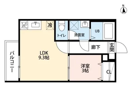 クラウド鳥羽見【3階】の間取り
