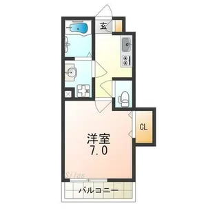 大阪府泉大津市若宮町【アパート】の間取り