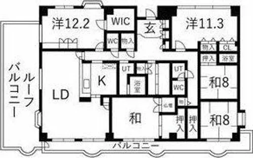 MIRUS岸和田【501号室】の間取り