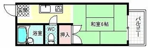 コスモハイツ【2階】の間取り