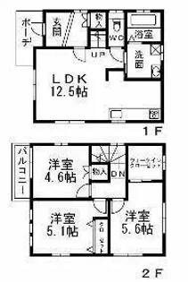 大阪府堺市中区八田北町【一戸建】の間取り