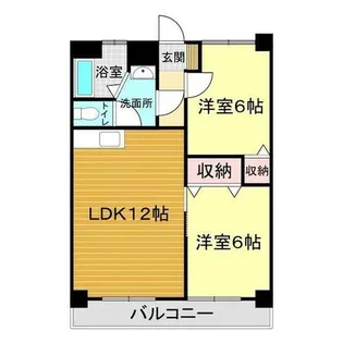 ガーデンコート井堀【4階】の間取り