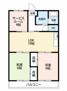 パークサイド岡田【4階】の間取り