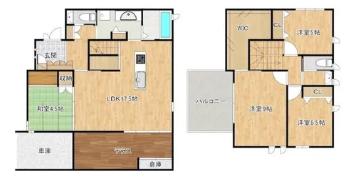 滋賀県草津市野村6丁目【一戸建】の間取り
