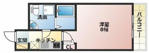 SERENiTE江坂四番館【3階】の間取り
