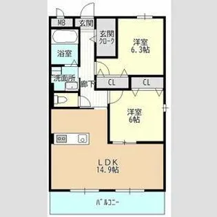 愛知県名古屋市千種区今池2丁目【マンション】の間取り