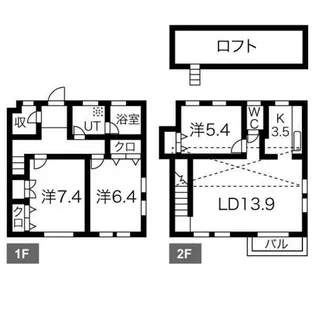 愛知県名古屋市東区筒井3丁目【タウンハウス】の間取り