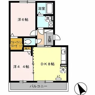 レザン長根 B【202号室】の間取り