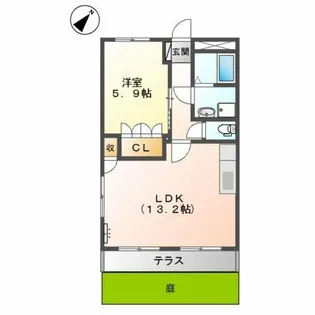 サンフラワー・F【1階】の間取り