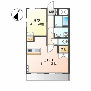 コートトワール【1階】の間取り