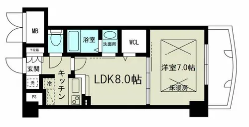 ノルデンタワー天神橋アネックス【5階】の間取り