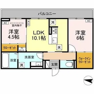アンシャンテ知立【1階】の間取り