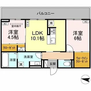 アンシャンテ知立【2階】の間取り