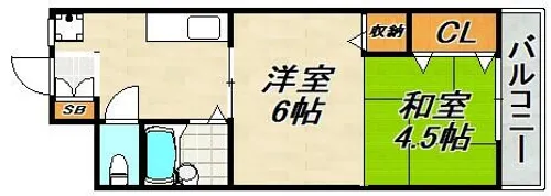 1Kの間取り画像