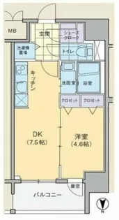 BLAU本町東【10階】の間取り
